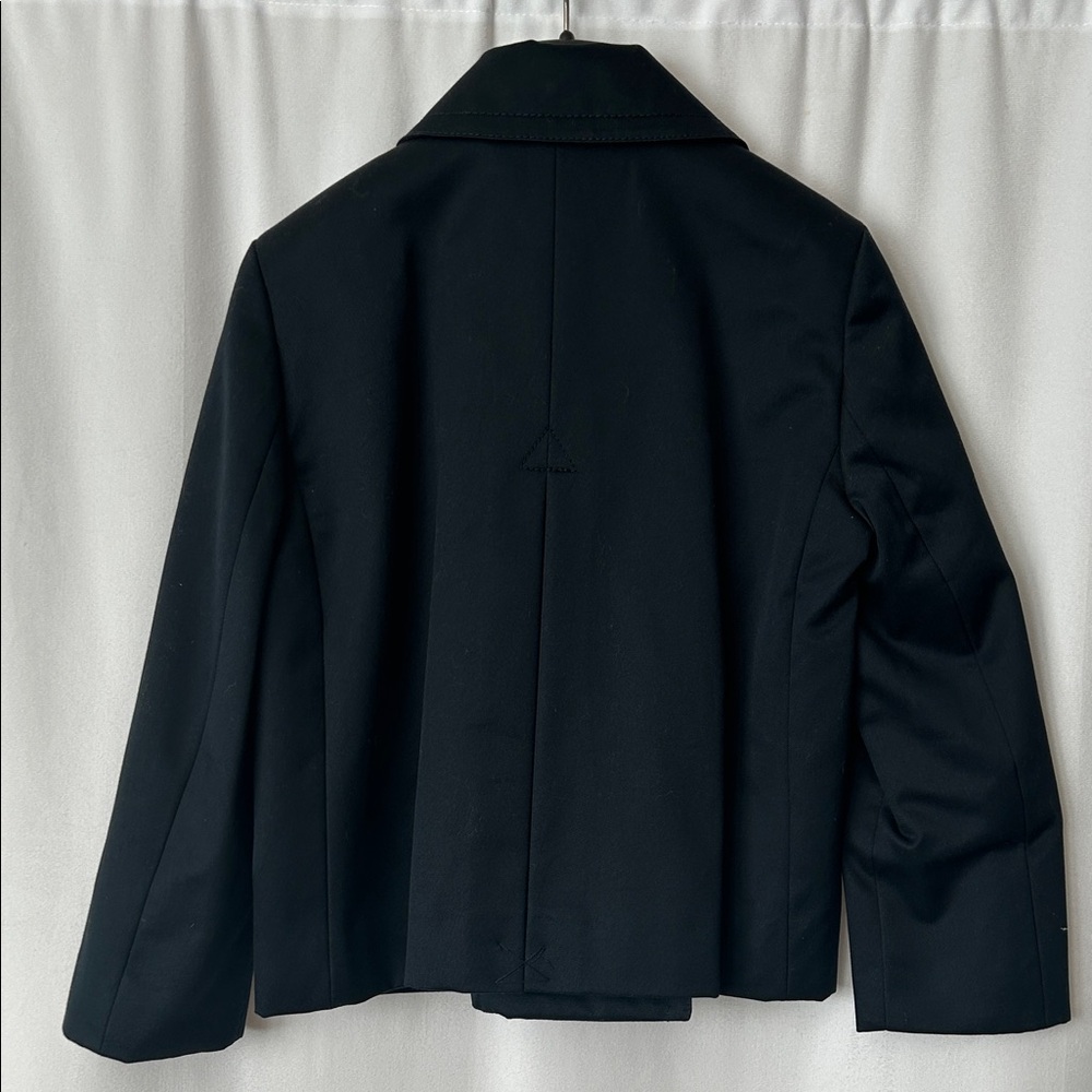 J.Crew Vtg NWT Navy Double-Breasted Buttons Cotton Jacket Coat **Size 4P** 🌸🌸 - Picture 3 of 6